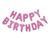 Гирлянда надувная Happy Birthday розовая 13-26 фото
