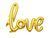 Гирлянда надувная золотая Love 10-81 фото
