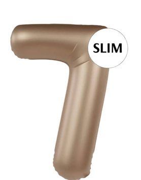 Фольгована кулька Slim цифра 7 бронза 100 см 08-23 фото