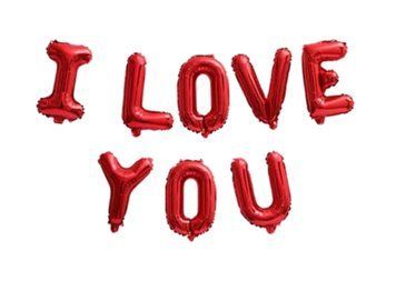Гірлянда надувна червона I LOVE YOU 10-82 фото
