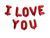 Гірлянда надувна червона I LOVE YOU 10-82 фото