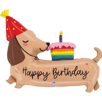 Фигура Собака Такса Happy Birthday 09-55 фото