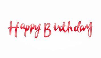 Гірлянда Happy Birthday червона матова 21-03 фото