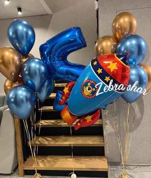 Фігура Ракета синя 02-18 фото