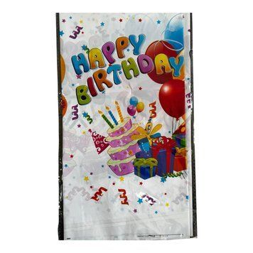Скатерть на стол Happy  Birthday белая 22-06 фото