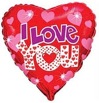 Фольгована кулька I love you 10-95 10-95 фото