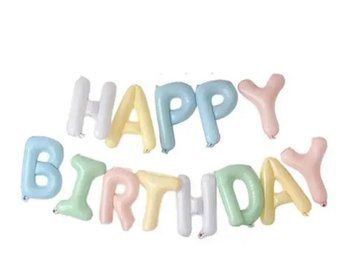 Гірлянда надувна Happy Birthday різнокольорова 13-93 13-93 фото