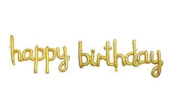 Гірлянда надувна Happy Birthday золото 13-94 13-94 фото
