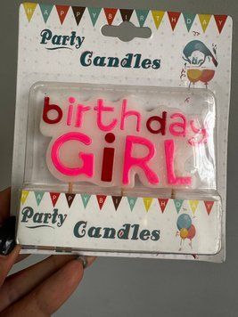 Свічки на торт Birthday girl 17-18 фото