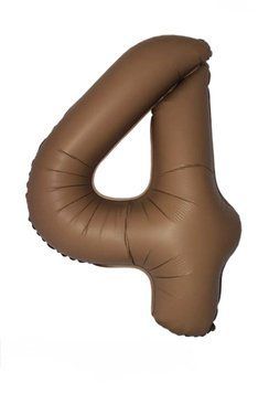 Фольгирована кулька Slim Цифра 4 шоколад 100 см 20-19 фото