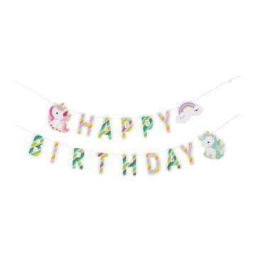 Гірлянда Happy Birthday Єдиноріг веселка 21-22 фото