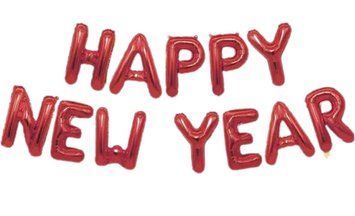 Гірлянда надувна червона Happy New Year 0-а01 фото