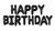 Гірлянда надувна Happy Birthday чорна 13-23 фото